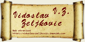 Vidoslav Zeljković vizit kartica